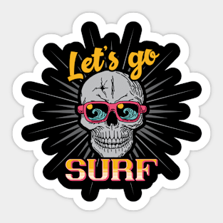 Lets Go Surf Sticker